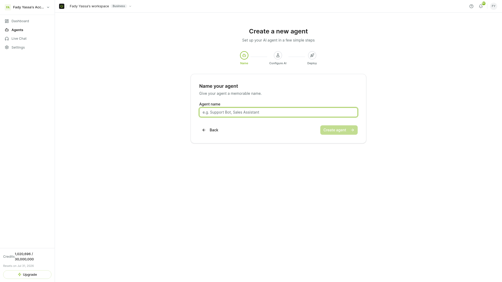 Solveo AI Agent Builder