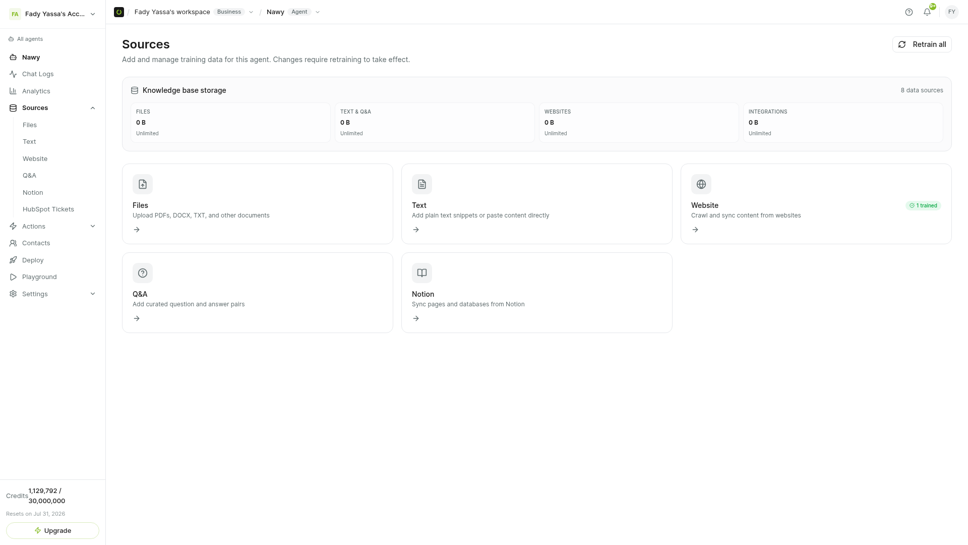 Knowledge Base — Data Sources