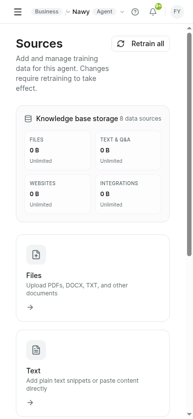 Knowledge Base — Data Sources