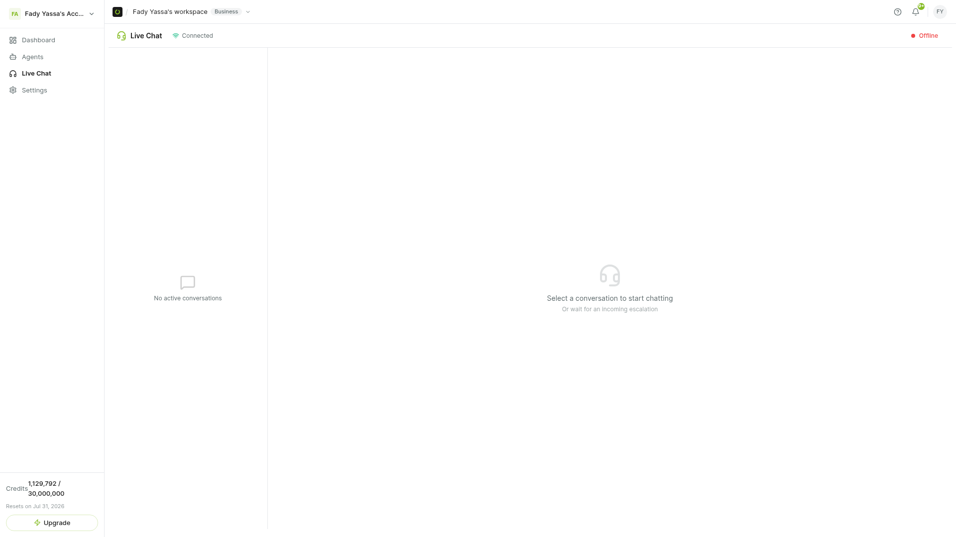 Smart Escalation & Live Chat