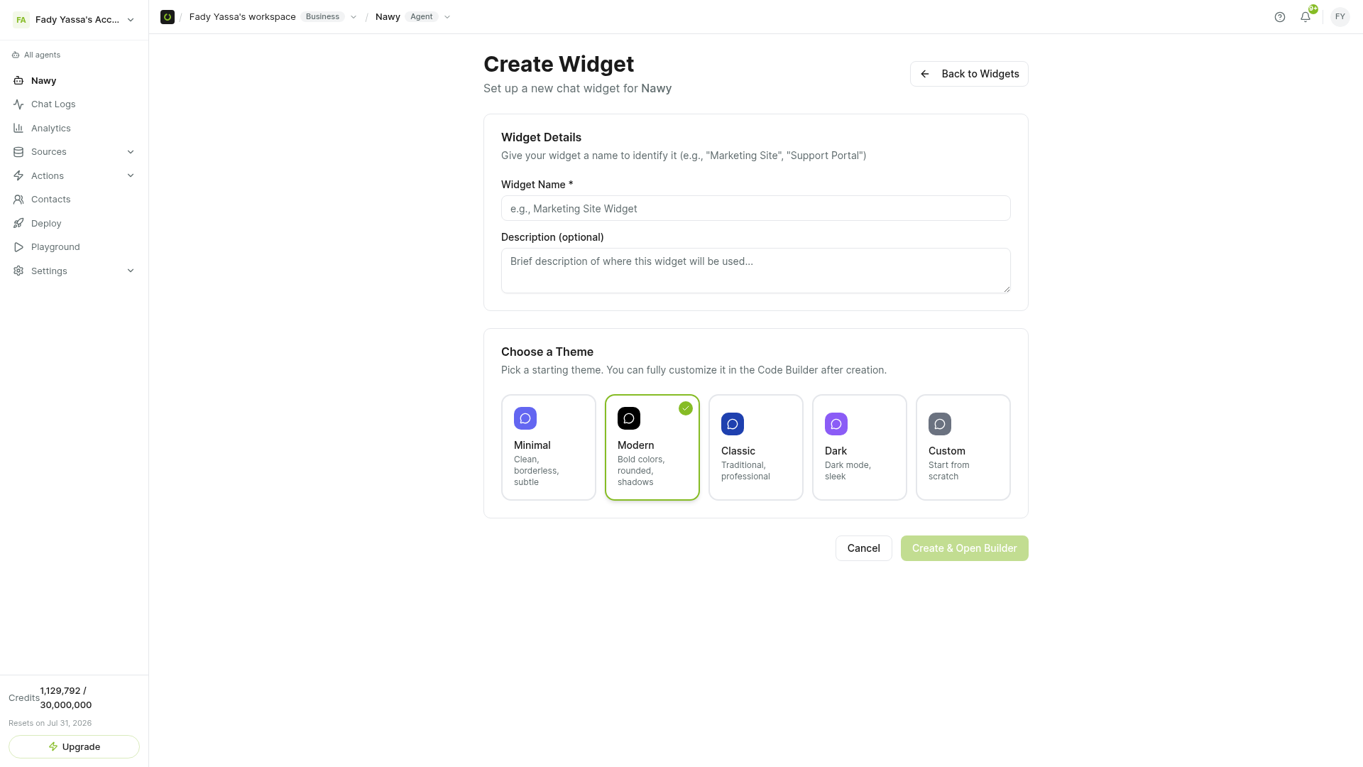 Deploy — Chat Widget on Website